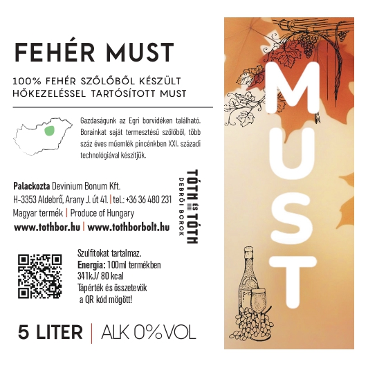 FEHÉR MUST 5L (Bag in Box)