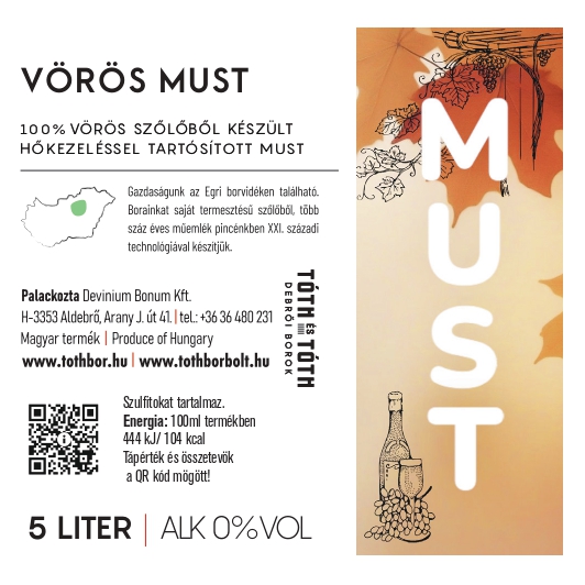 VÖRÖS MUST 5L (Bag in Box)